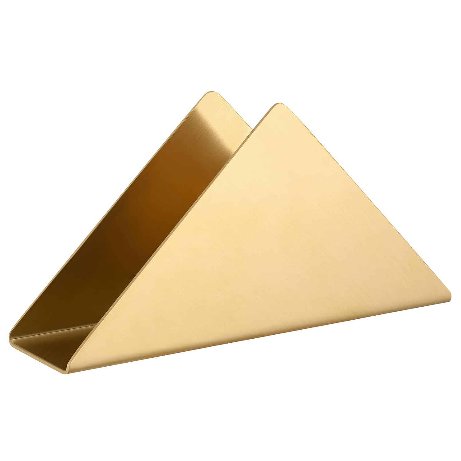 Premium Gold Metal Napkin Holder Triangle Design Stainless Steel Tissue Stand for Dining Table
