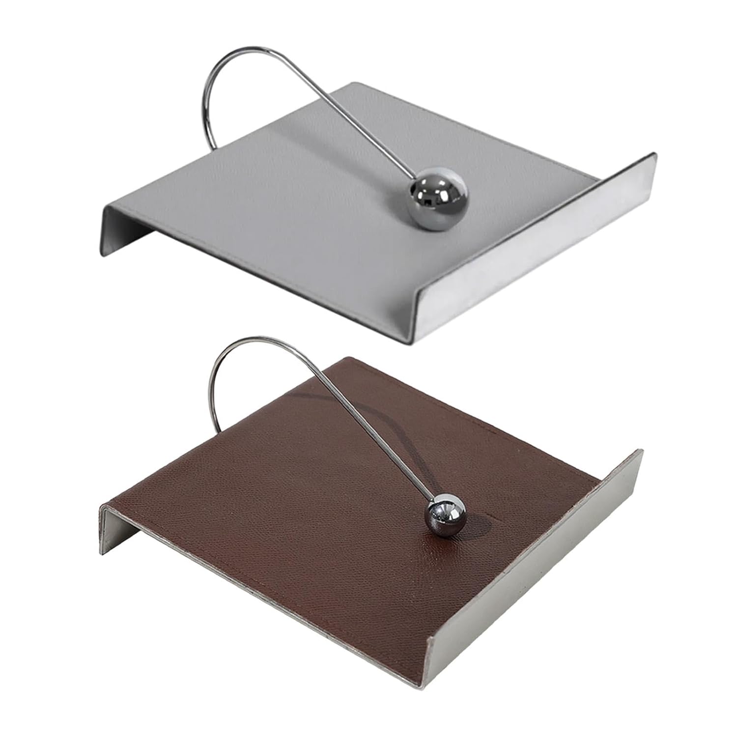 Premium Metal Napkin Holder with Weighted Arm Modern Tissue Stand for Dining Table Kitchen