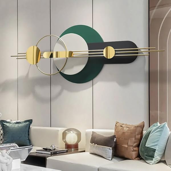 Minimalist Orbital Geometric Metal Wall Art Multi-Color Circular Layered Sculpture for Contemporary Interiors